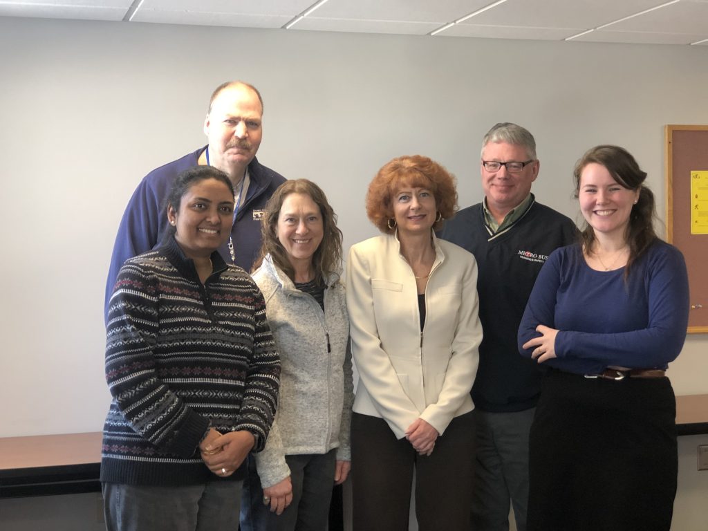 Advisory committee members Harinee Iyengar, Patrick LaCourse, LuAnn Bleiler, Margaret Donahoe, Scott Stark, and Mariah Helgeson